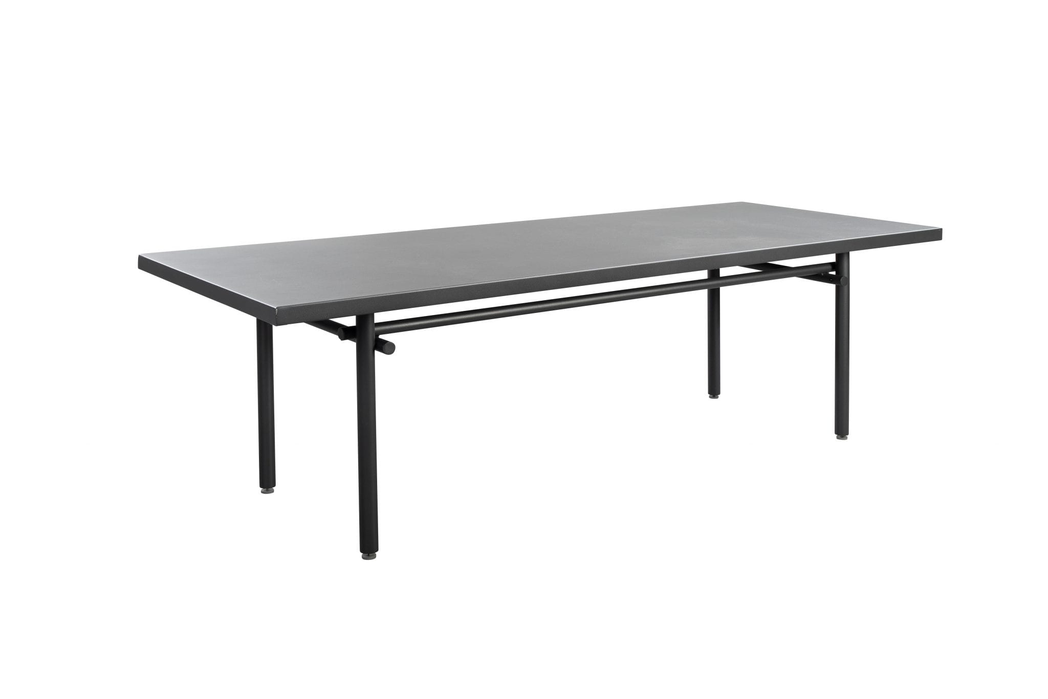 Ki 228x90 aluminium dining table - dark grey | Yoi Furniture